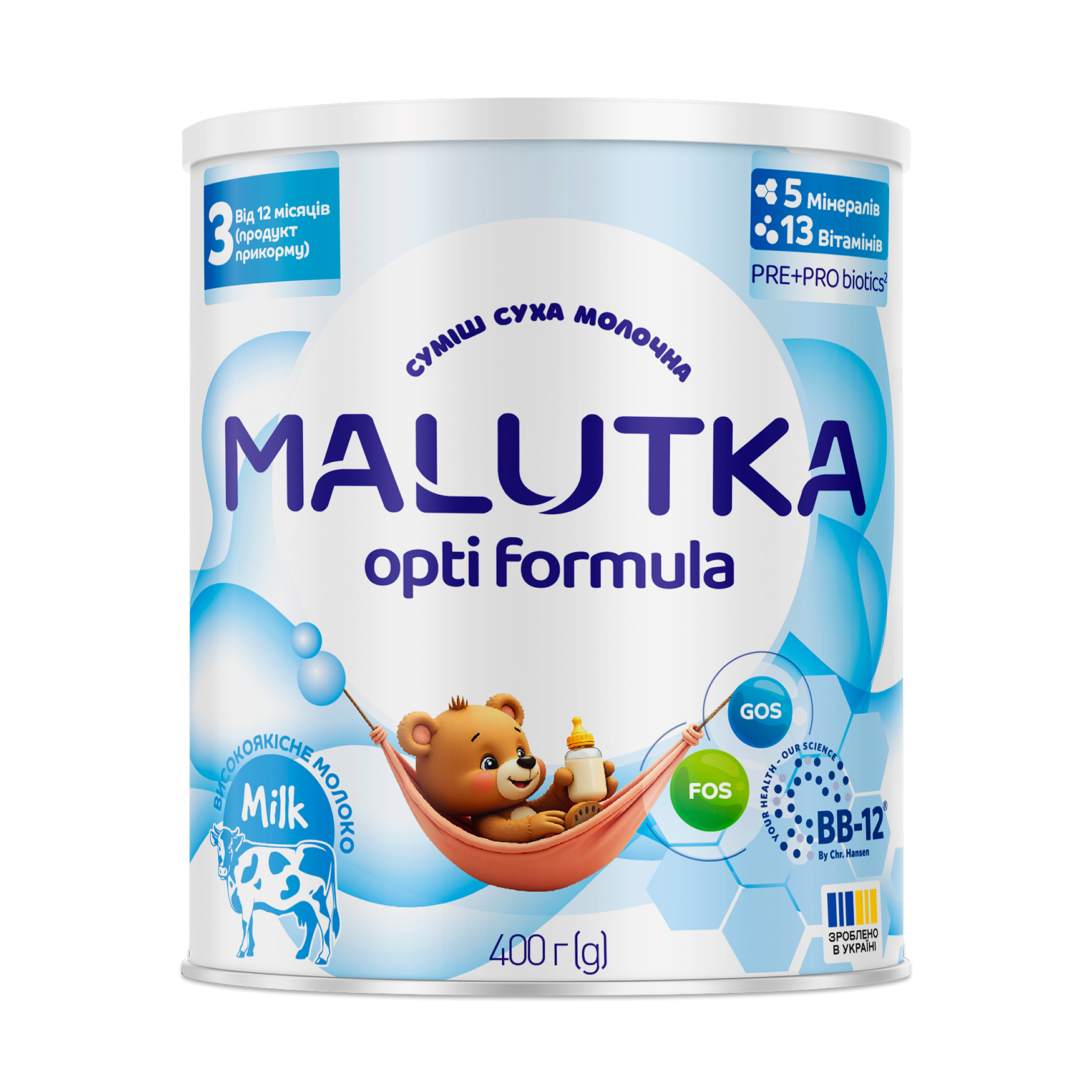  Сухая молочная смесь для питания детей от 12 месяцев (продукт прикорма) «Malutka Opti formula 3» 
