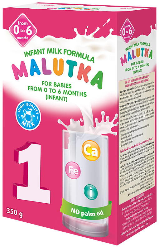 Infant milk formula for babies from birth to 6 months (primary) «Malutka 1». 350g.